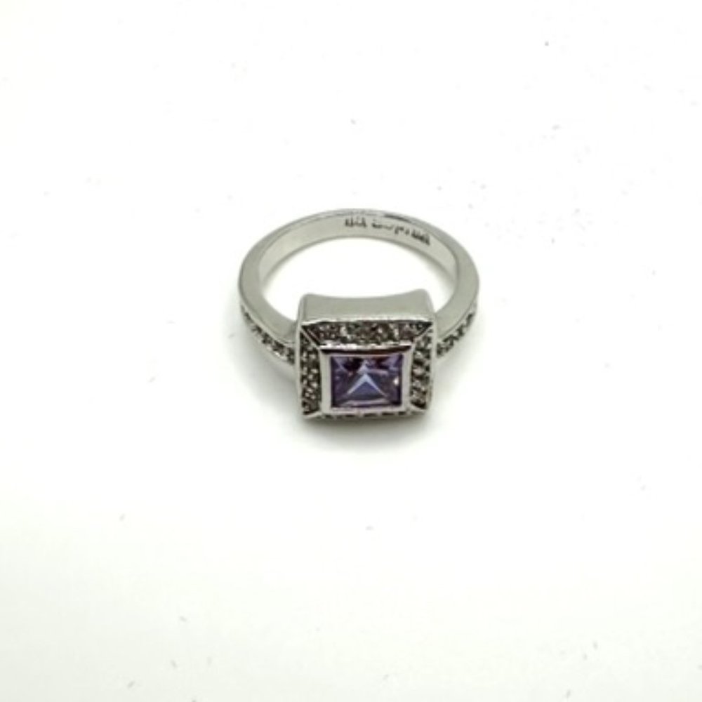 Lia Sophia Purple Stone Sparkly Ring Size 7